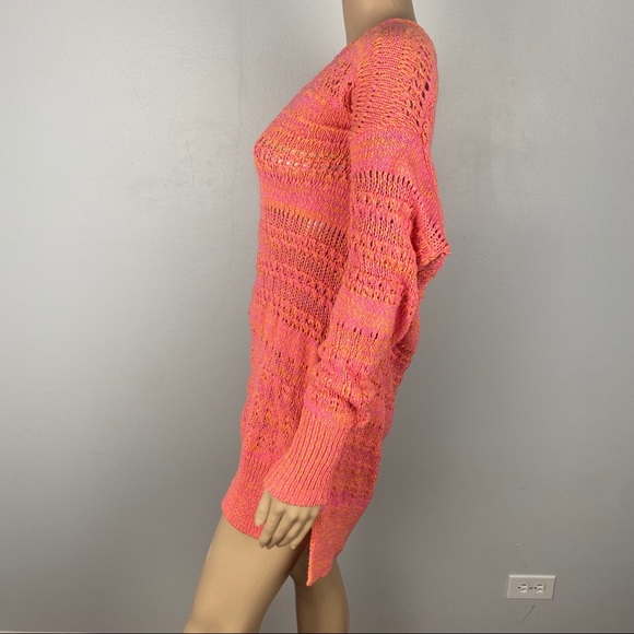 NEW FREE PEOPLE OPEN STITCH KNIT V-NECK SWEATER - Picture 6 of 8